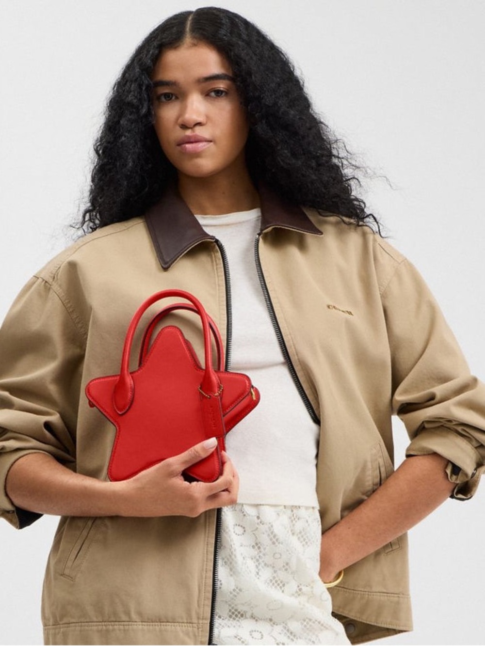 COACH BUNDLE: Coach Denim Cherry Embroidered Cargo Tote & Coach Star Crossbody - Picture 13 of 15